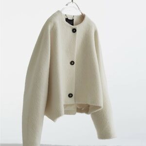 Elegant Cream Alpaca Jacket